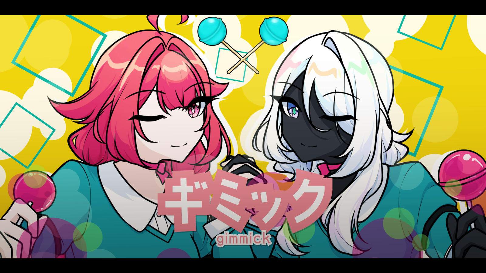 [MV Key Illustrations] Gimmick UTAU Cover ft. Hitori no Shizuka + Iiukni (Graphic design and animation by Laxie)